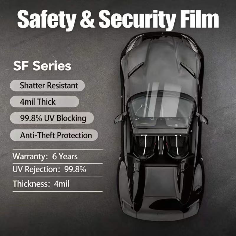 HD Hot-Melt Inorganic Ceramic Car Window Tint Film | 1.8mil / 2mil / 4mil, 6 Years Warranty, Multi-VLT Shades Wholesale