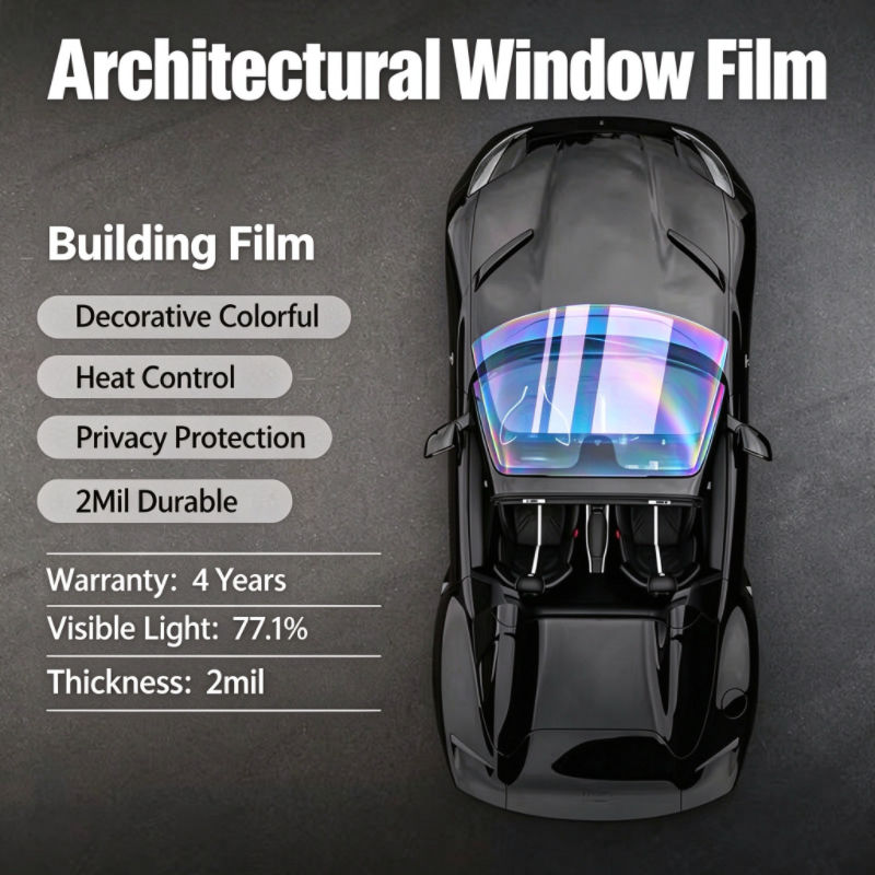 Reflective & Decorative Architectural Window Film 2Mil | Solar Heat Control Building Glass Tint Multi‑Colors Wholesale